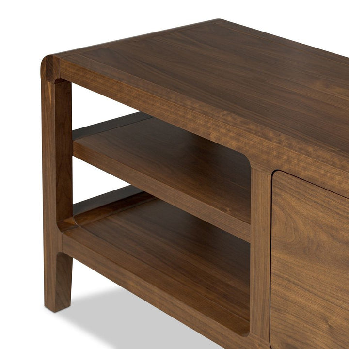 Hawkes Media Console - Dark Walnut Solid