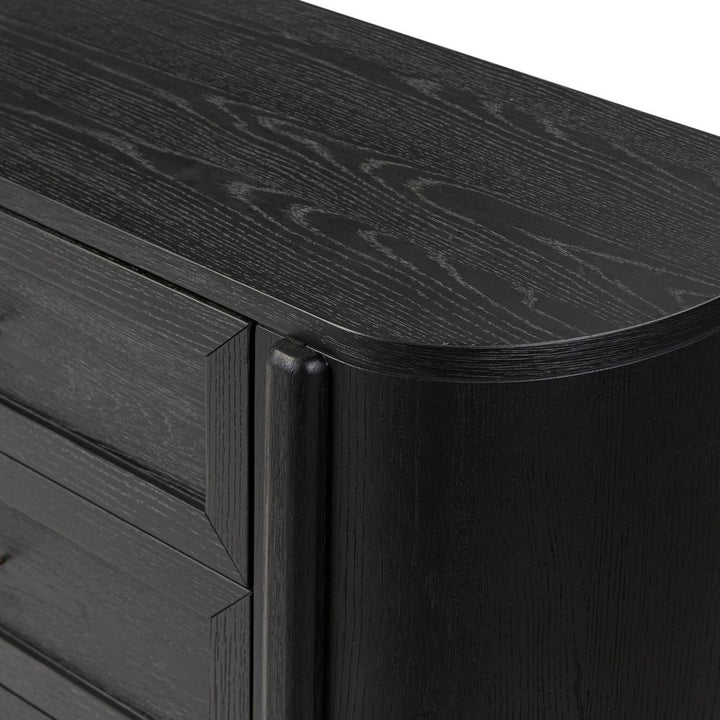 Tolle 6 Drawer Dresser - Drifted Matte Black Veneer