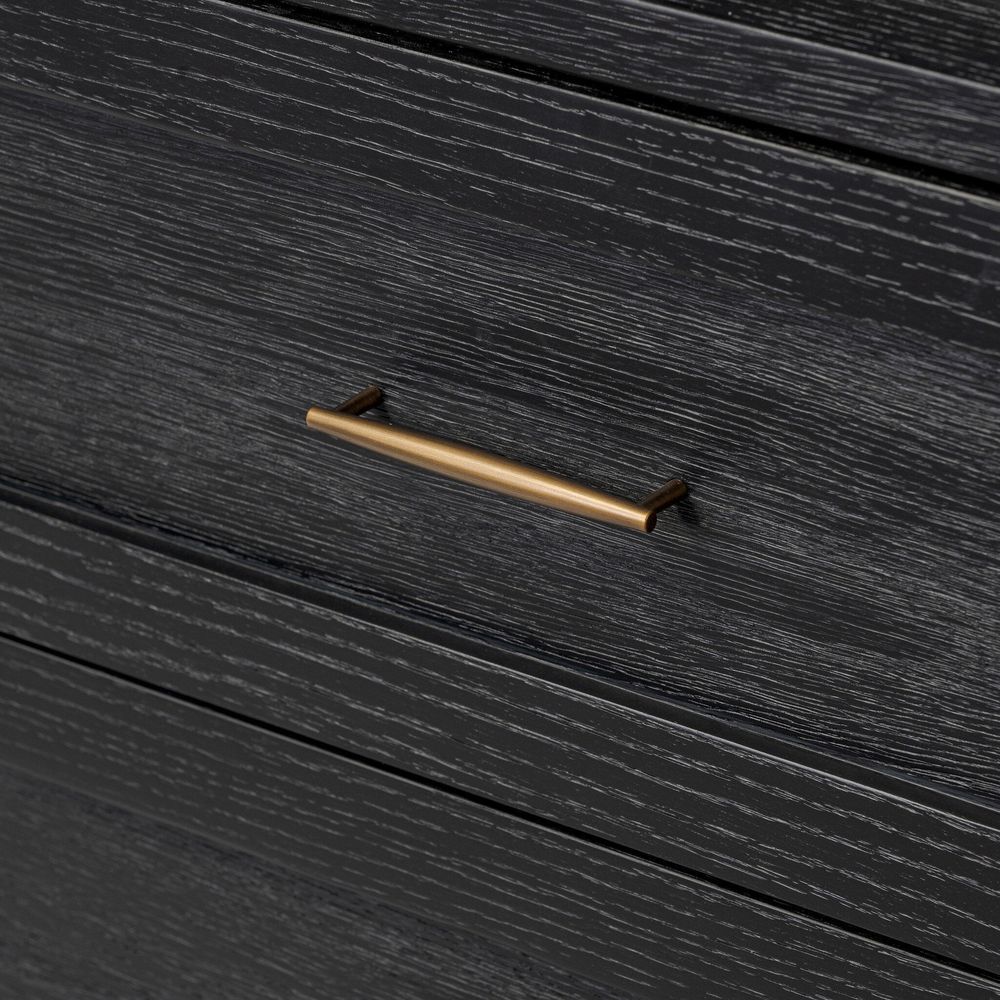 Tolle 6 Drawer Dresser - Drifted Matte Black Veneer