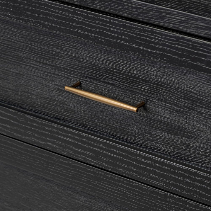 Tolle 6 Drawer Dresser - Drifted Matte Black Veneer