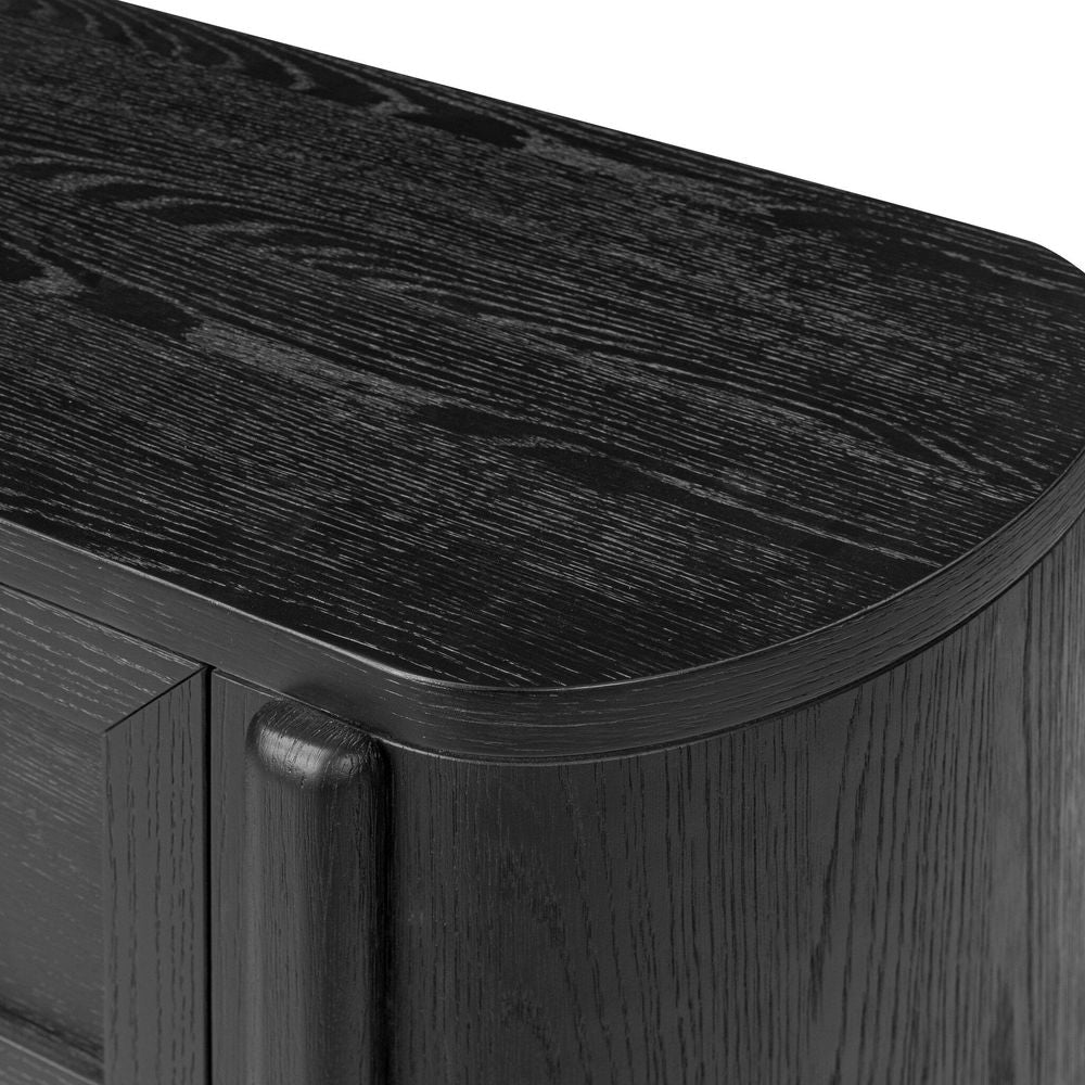 Tolle Nightstand - Drifted Matte Black Veneer