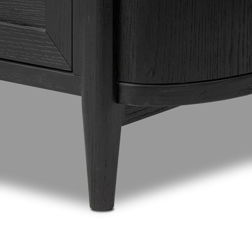 Tolle Nightstand - Drifted Matte Black Veneer