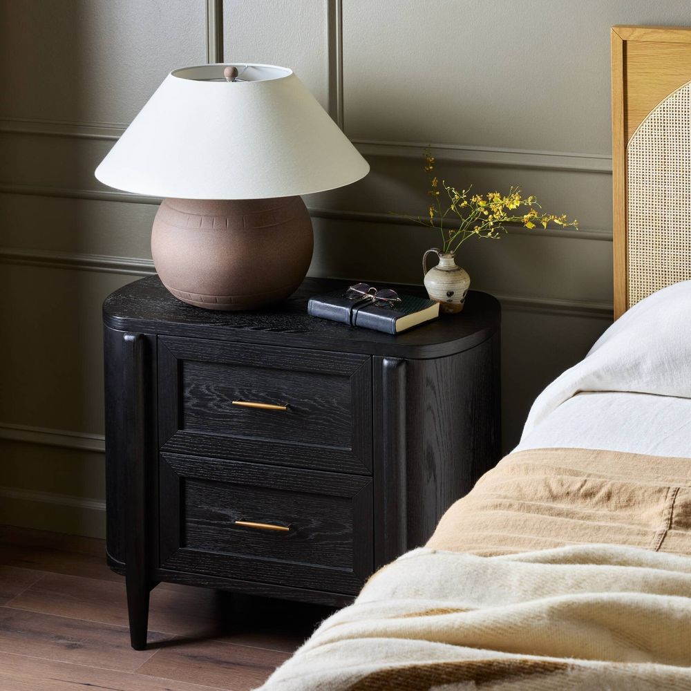 Nightstands Tolle Nightstand - Drifted Matte Black Veneer