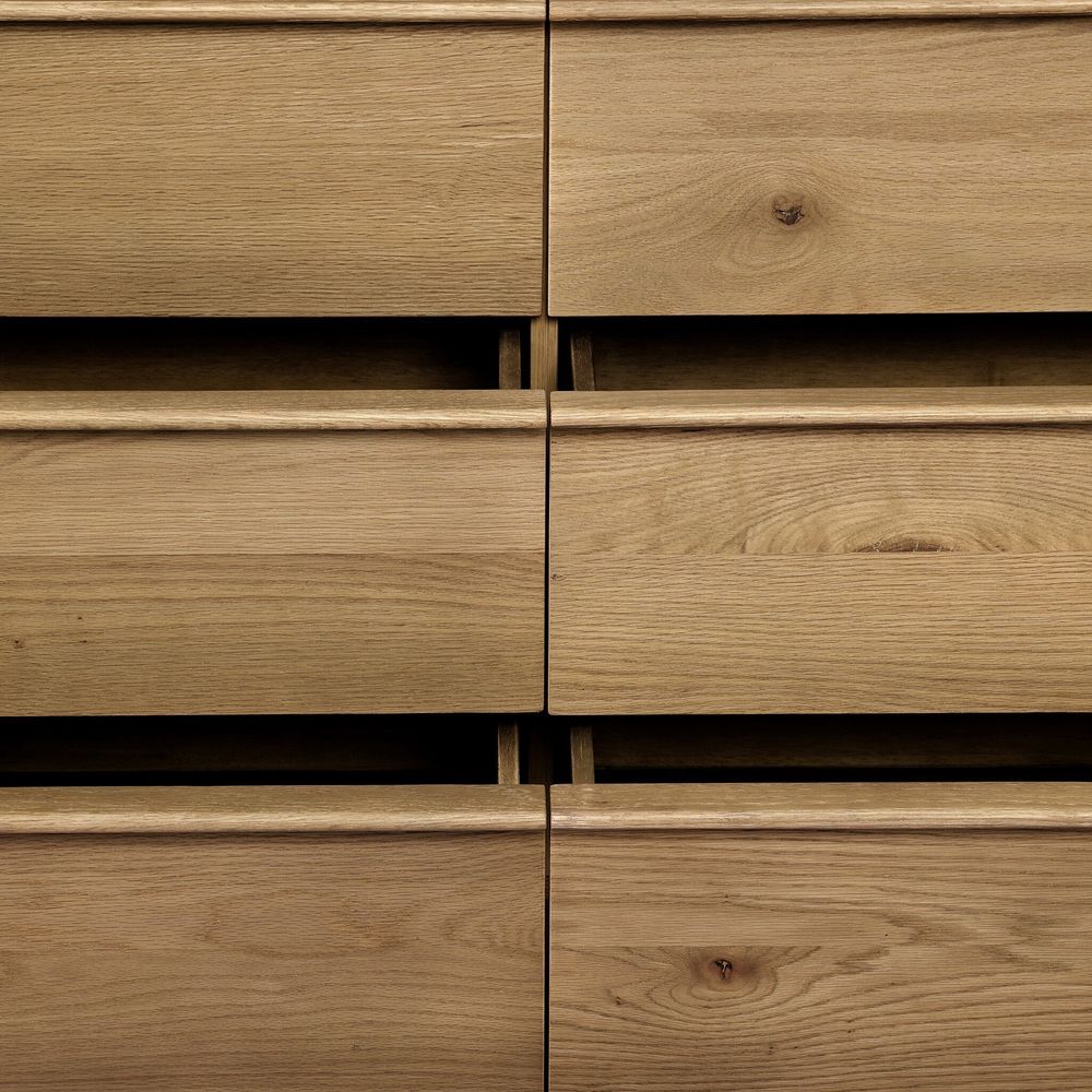 Aramis 6 Drawer Dresser - Sandy Oak Resawn