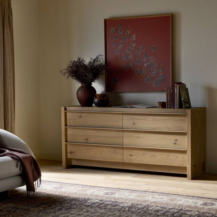 Dressers & Chests Aramis 6 Drawer Dresser - Sandy Oak Resawn