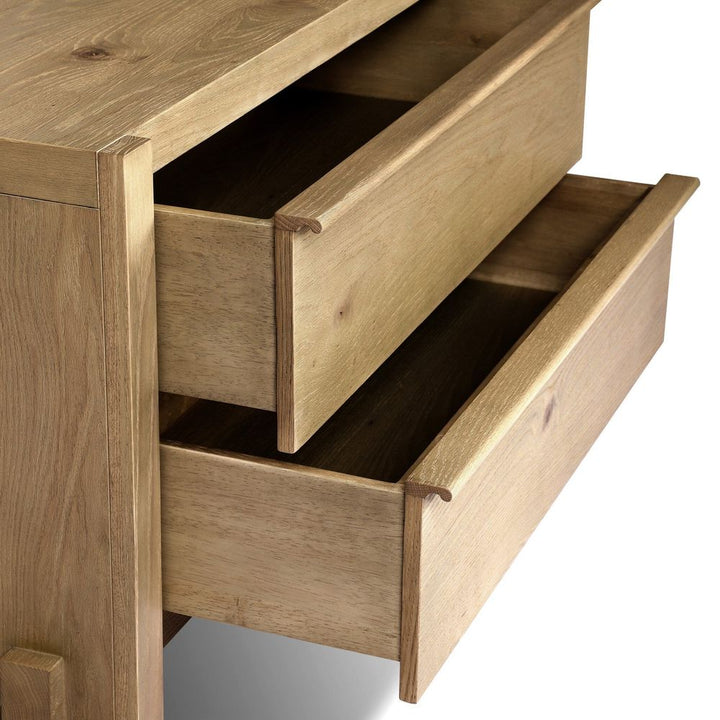 Aramis Nightstand - Sandy Oak Resawn