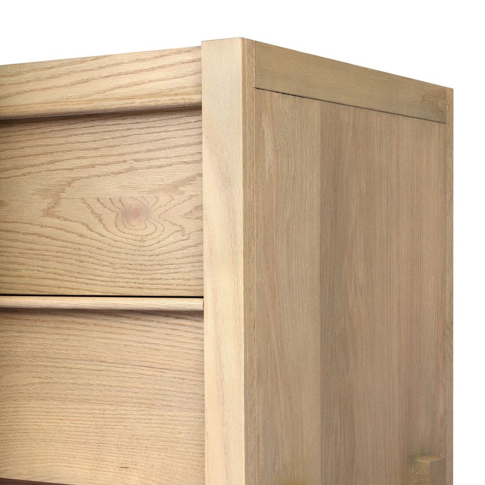 Aramis Nightstand - Sandy Oak Resawn