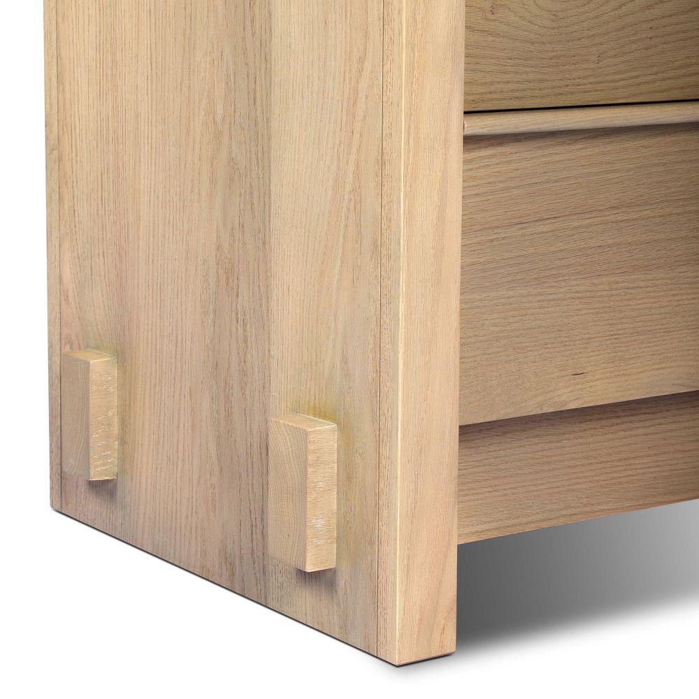 Aramis Nightstand - Sandy Oak Resawn
