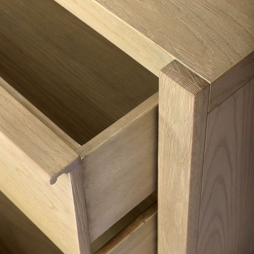 Aramis Nightstand - Sandy Oak Resawn