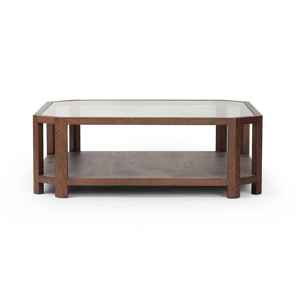 Coffee Tables Jenzen Coffee Table: Drifted Oak - Drifted Oak Veneer - Tempered Glass