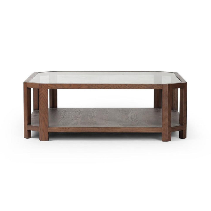 Coffee Tables Jenzen Coffee Table: Drifted Oak - Drifted Oak Veneer - Tempered Glass