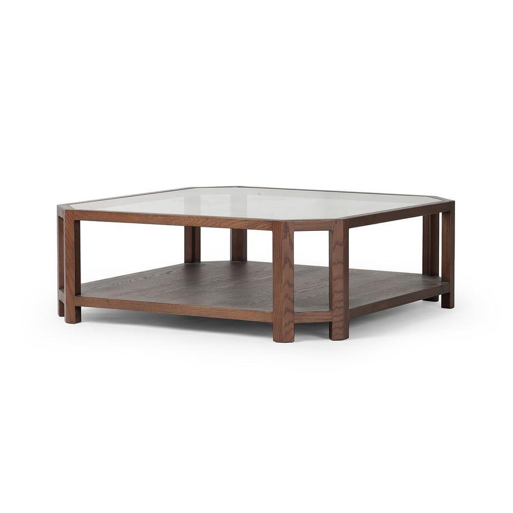 Coffee Tables Jenzen Coffee Table: Drifted Oak - Drifted Oak Veneer - Tempered Glass