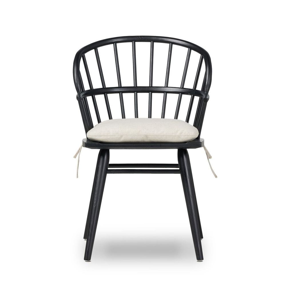 Connor Dining Chair With Cushion-Black Ash