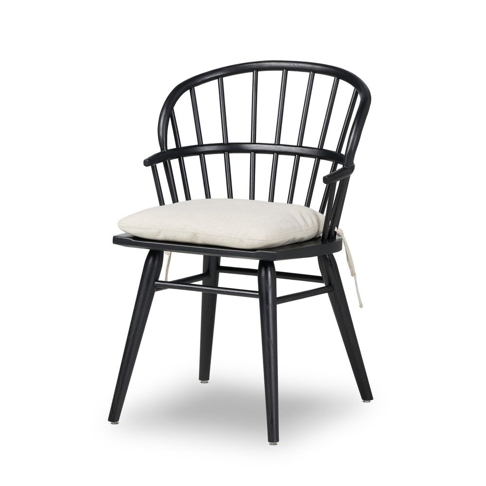 Connor Dining Chair With Cushion-Black Ash