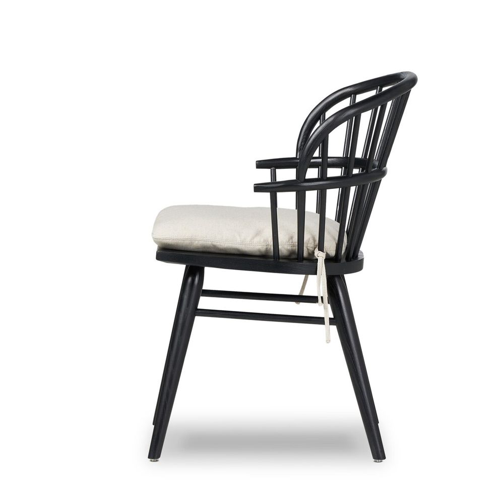 Connor Dining Chair With Cushion-Black Ash