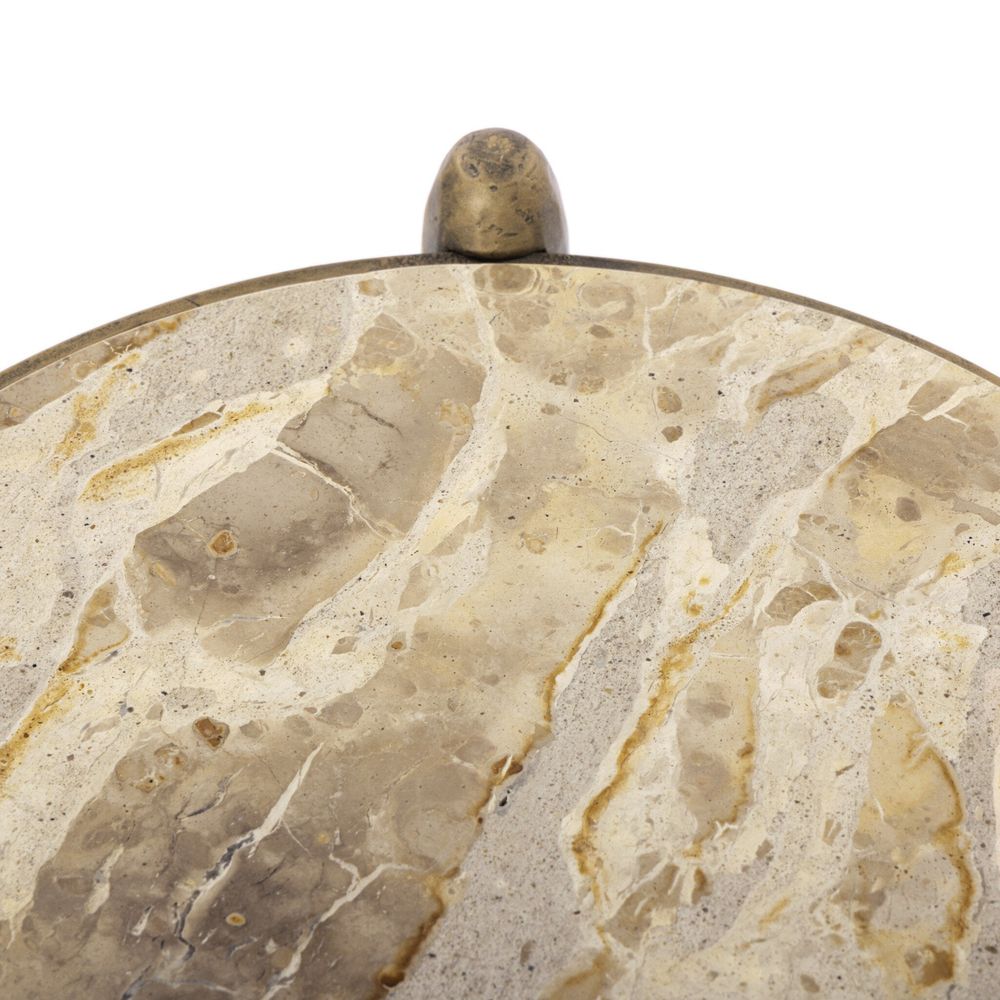 Ruthie End Table - Fossil Marble