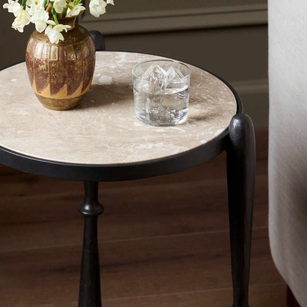 Ruthie End Table - Lunar Marble