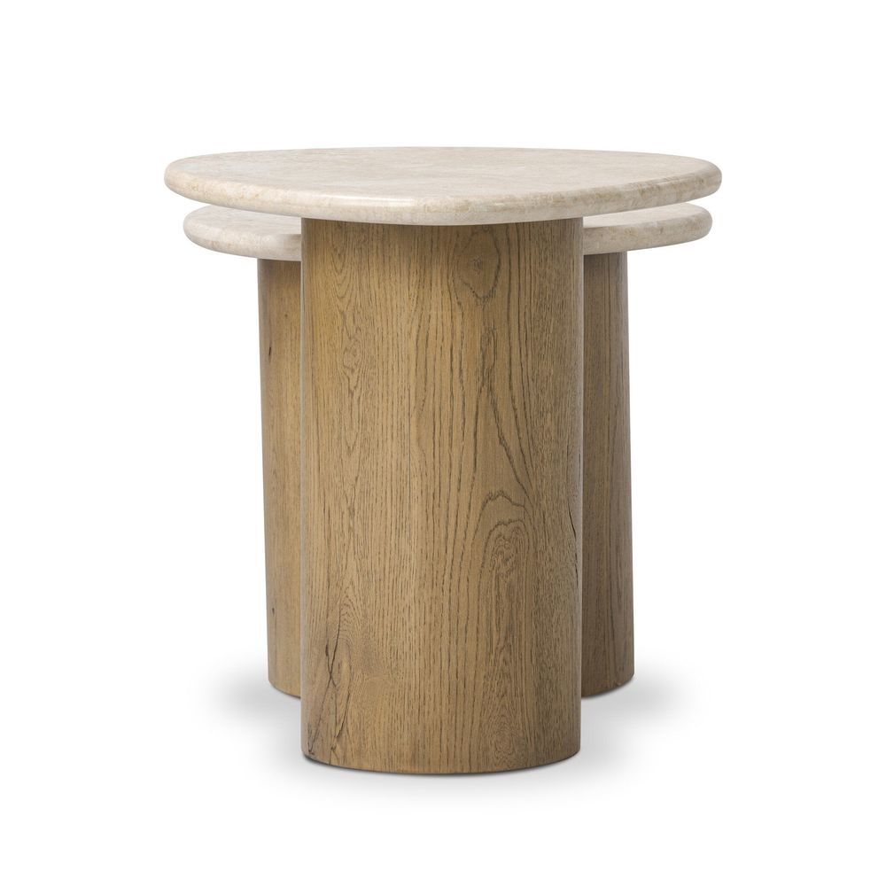 Kovo Nesting End Tables - Cappuccino Marble