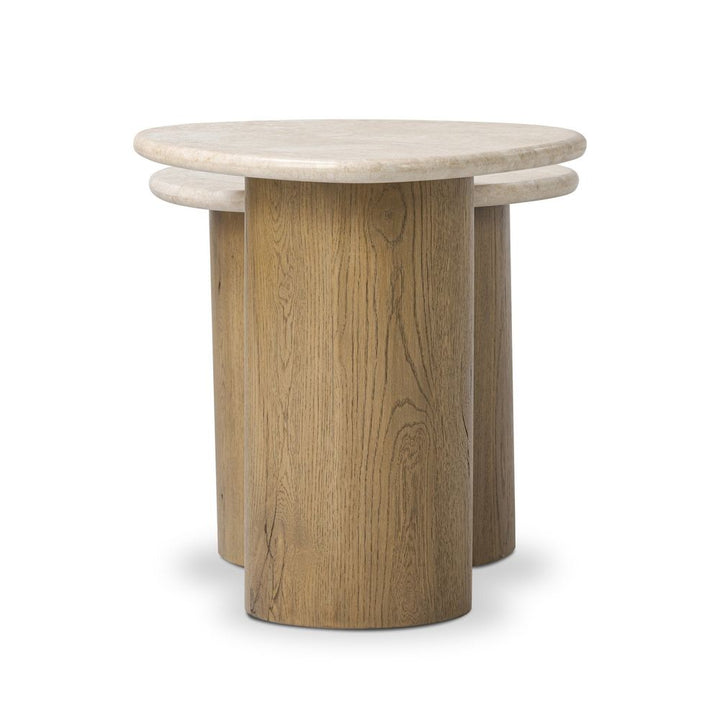 Kovo Nesting End Tables - Cappuccino Marble