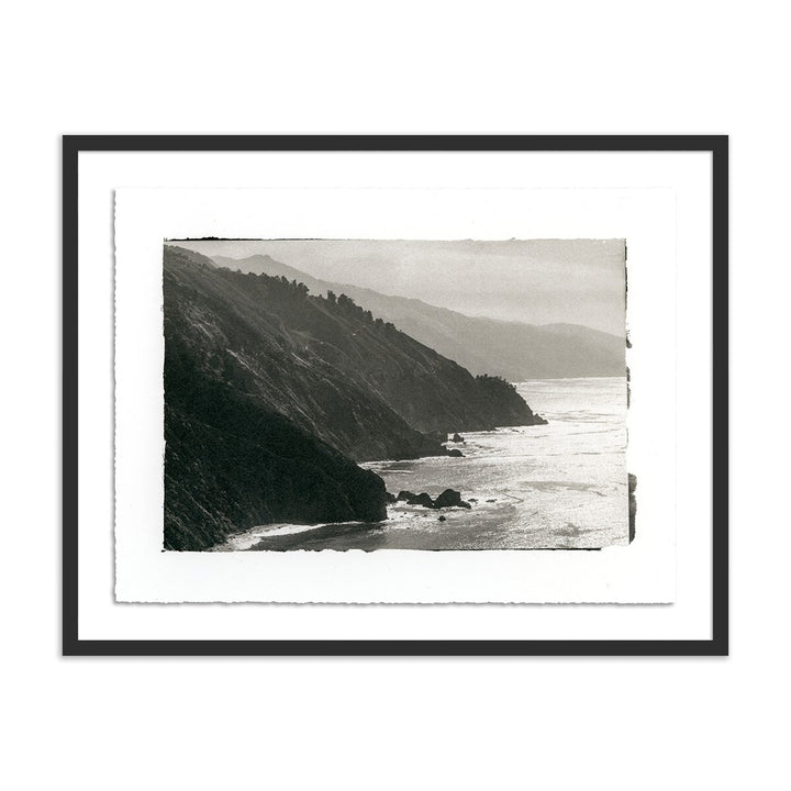 Big Sur - Morning Contrasts By Platinum Revival - 48"X37" - Black Maple - Framed Paper