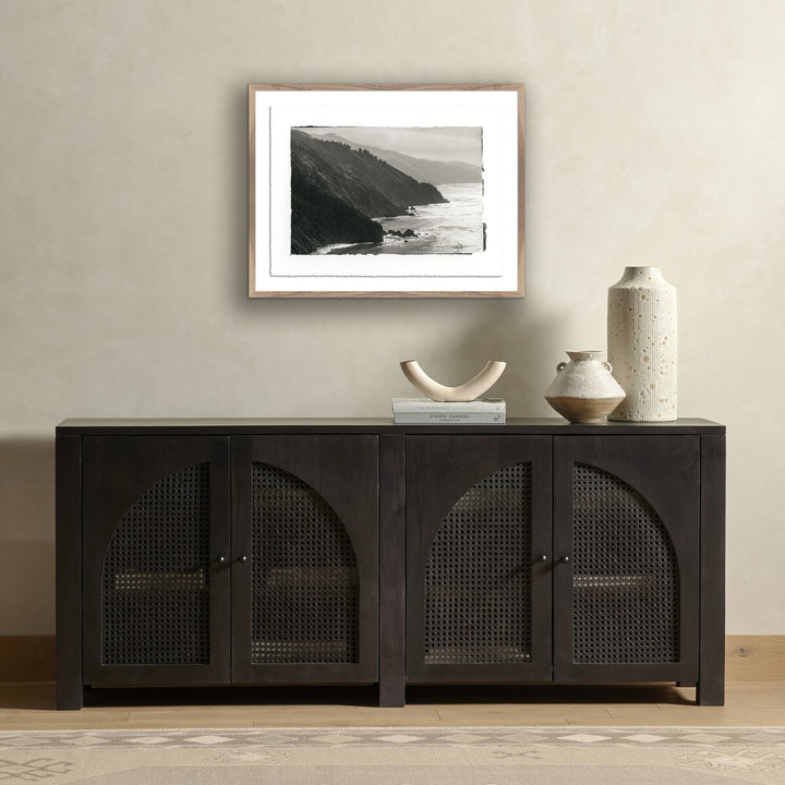 Big Sur - Morning Contrasts By Platinum Revival - 32"X25" - Rustic Walnut - Framed Paper