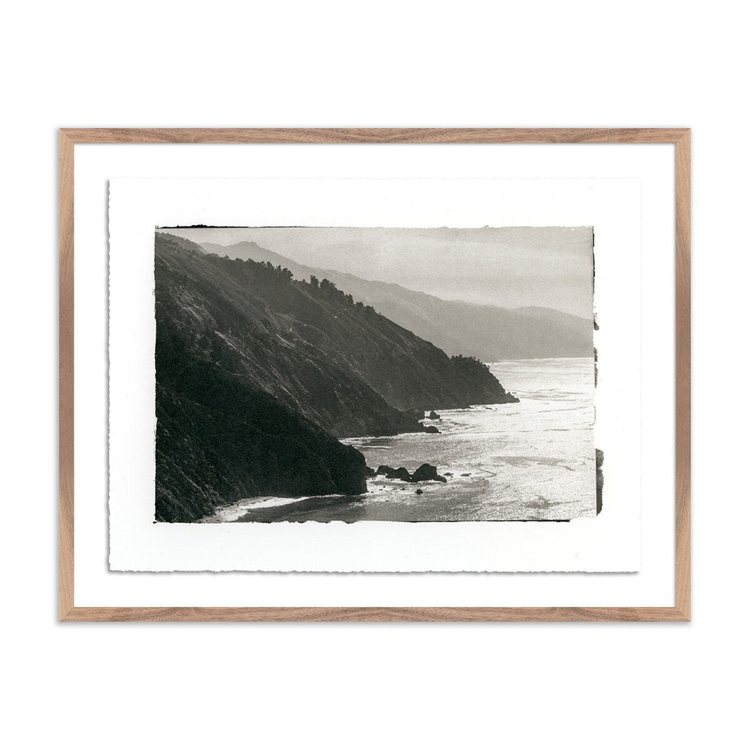 Big Sur - Morning Contrasts By Platinum Revival - 24"X19" - Rustic Walnut - Framed Paper