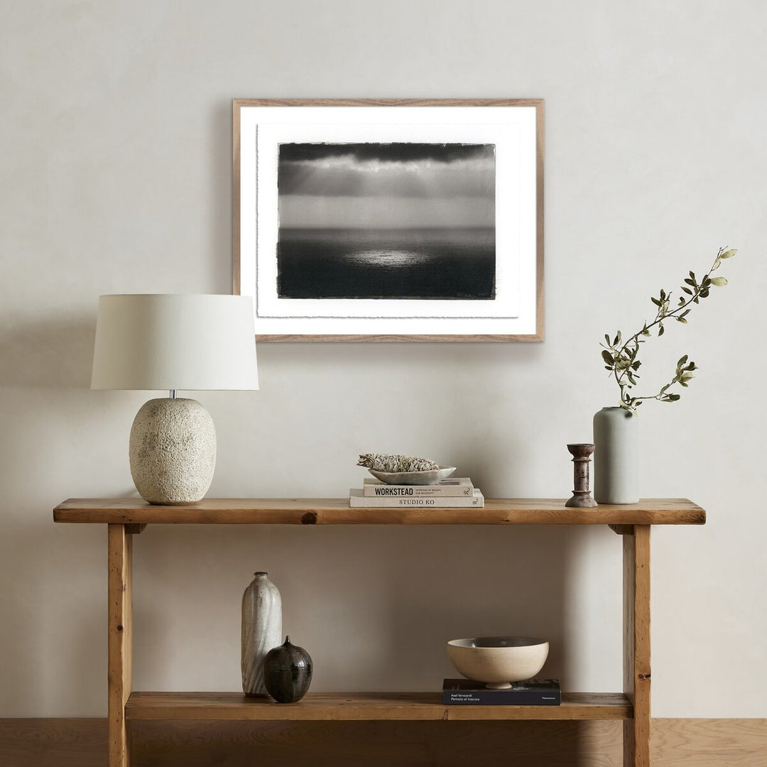 Water Light By Platinum Revival - 32"X25" - Rustic Walnut - Framed Paper