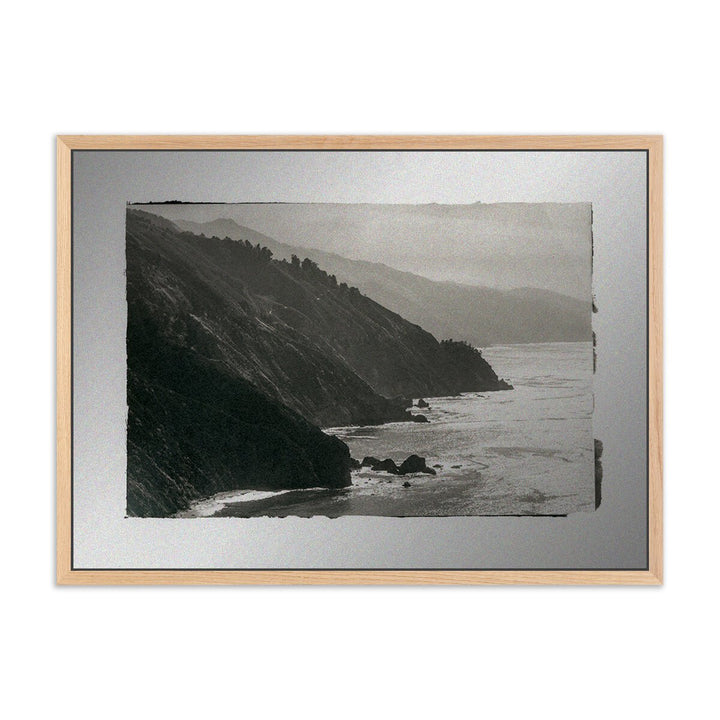 Big Sur - Morning Contrasts By Platinum Revival - 24"X17.75" - White Oak - Framed Metal