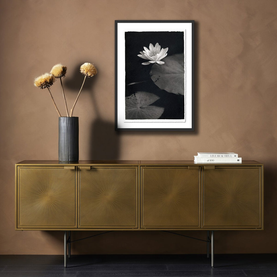 Water Lilly - Kozo By Platinum Revival - 23"X32" - Black Maple