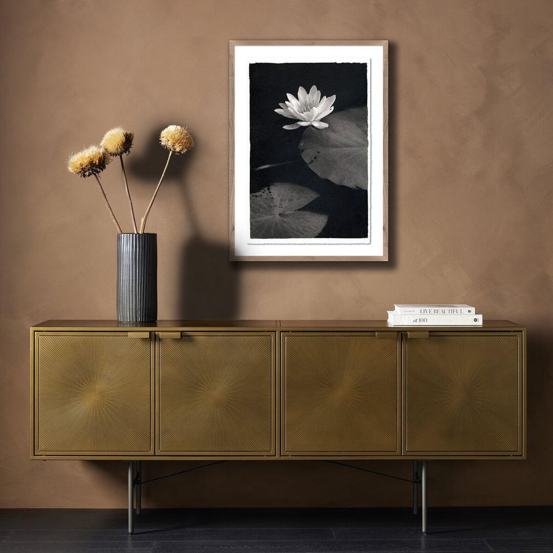 Water Lilly - Kozo By Platinum Revival - 23"X32" - Rustic Walnut