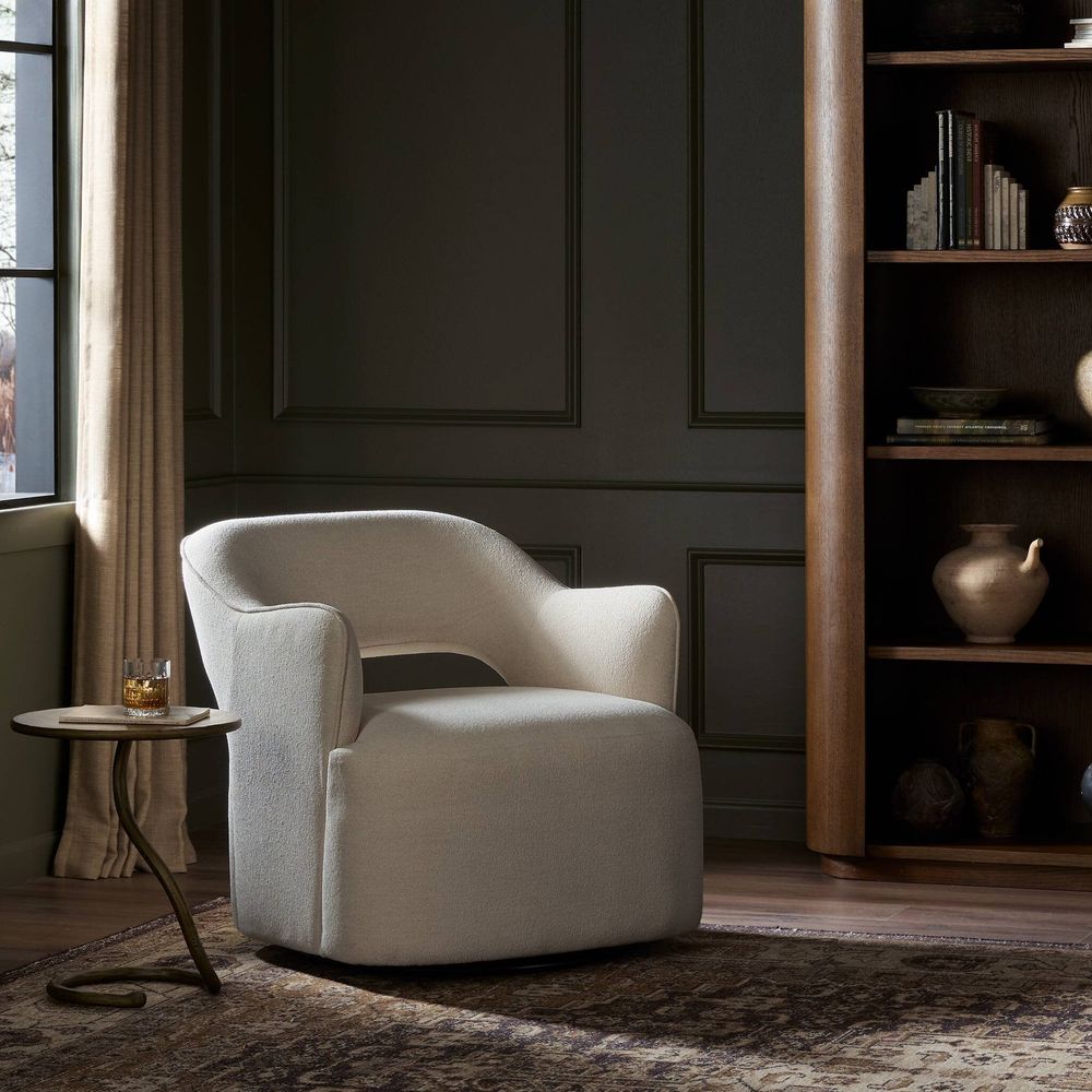Lounge Chairs Blythe Swivel Chair - Crypton Wayfarer Snow