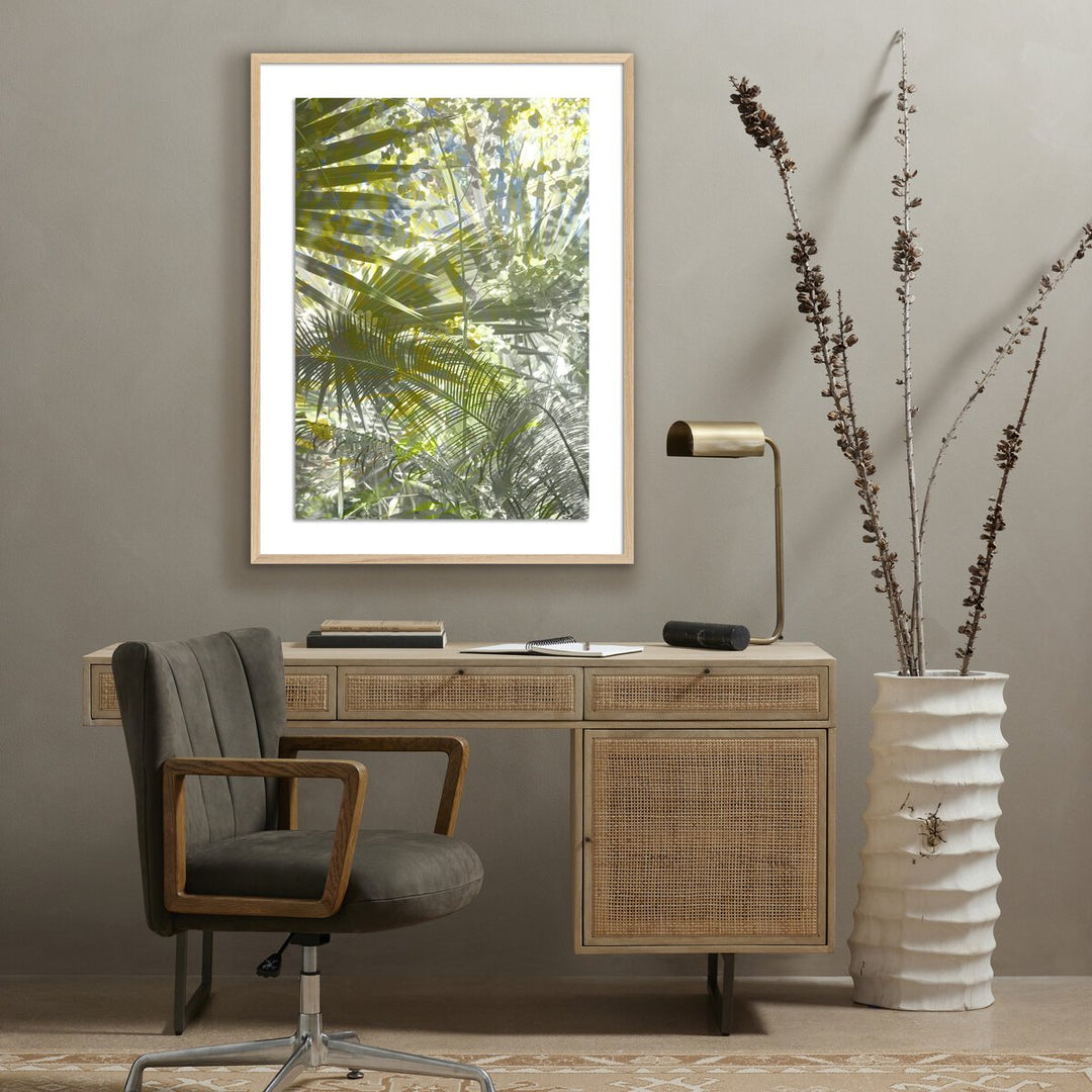 Golden Years By Fountain Grass Studios - 30"X40" - White Oak - Framed Paper