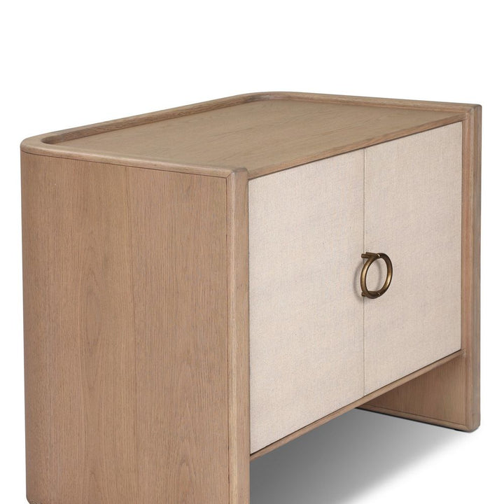 Kiran Nightstand - Sandy Oak Veneer
