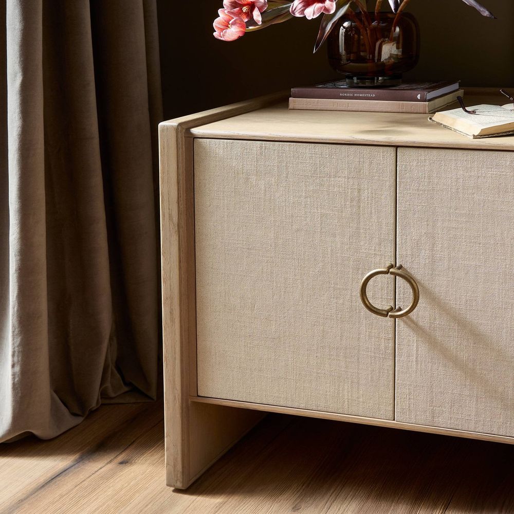 Kiran Nightstand - Sandy Oak Veneer