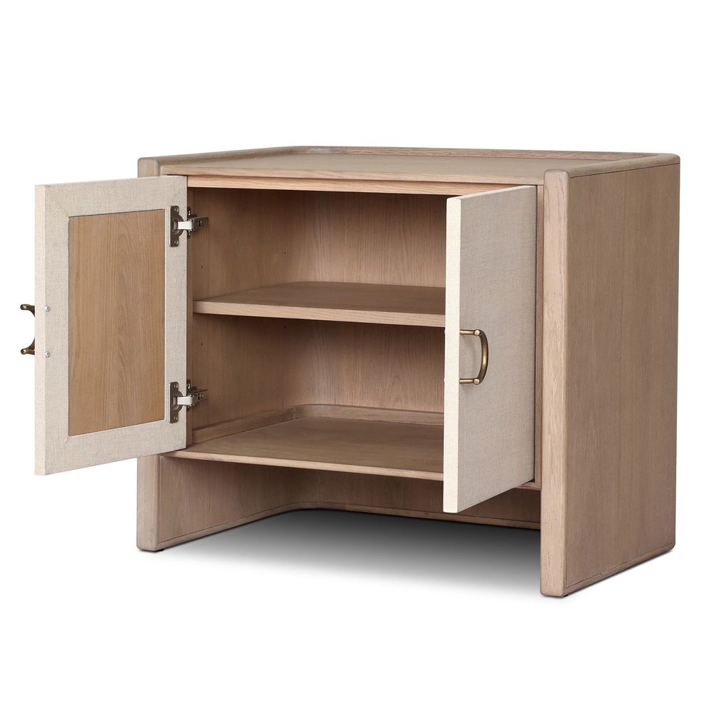 Kiran Nightstand - Sandy Oak Veneer