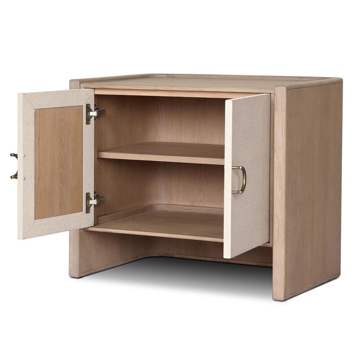 Kiran Nightstand - Sandy Oak Veneer