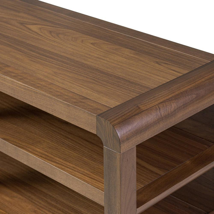 Hawkes Console Table: Dark Walnut Solid - Dark Walnut Veneer