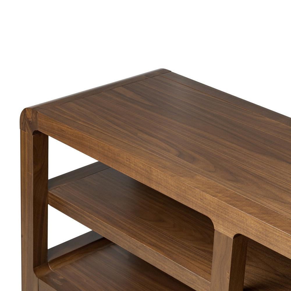 Hawkes Console Table: Dark Walnut Solid - Dark Walnut Veneer