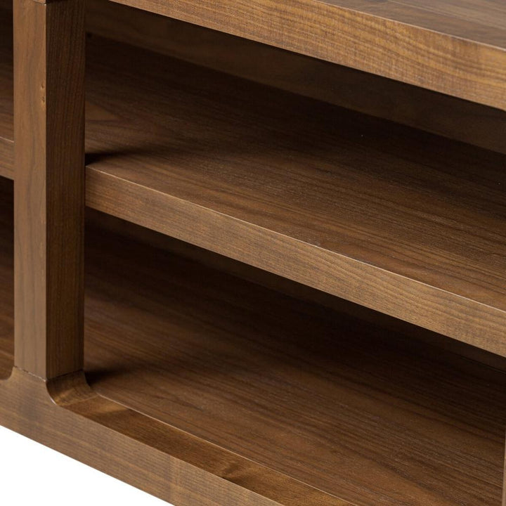 Hawkes Console Table: Dark Walnut Solid - Dark Walnut Veneer