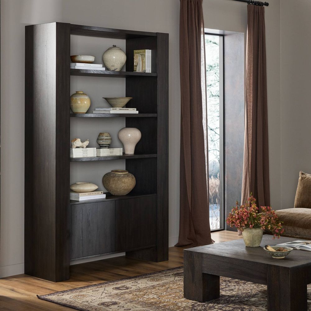 Bookcases & Etageres Fisher Bookcase - Smoked Black Veneer