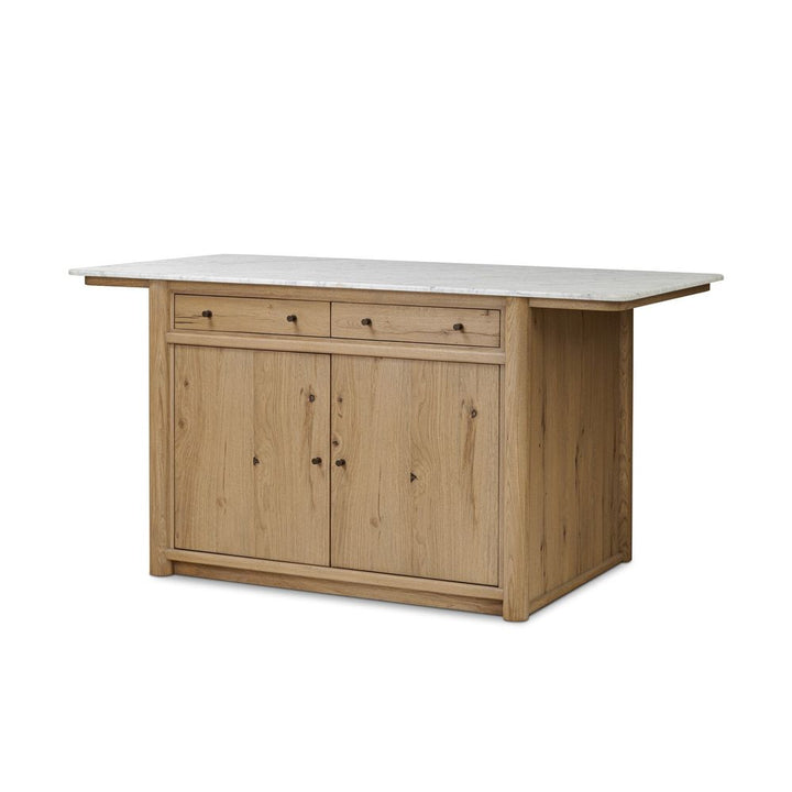 Kitchen Islands Fatima Kitchen Island - White Carrara Marble