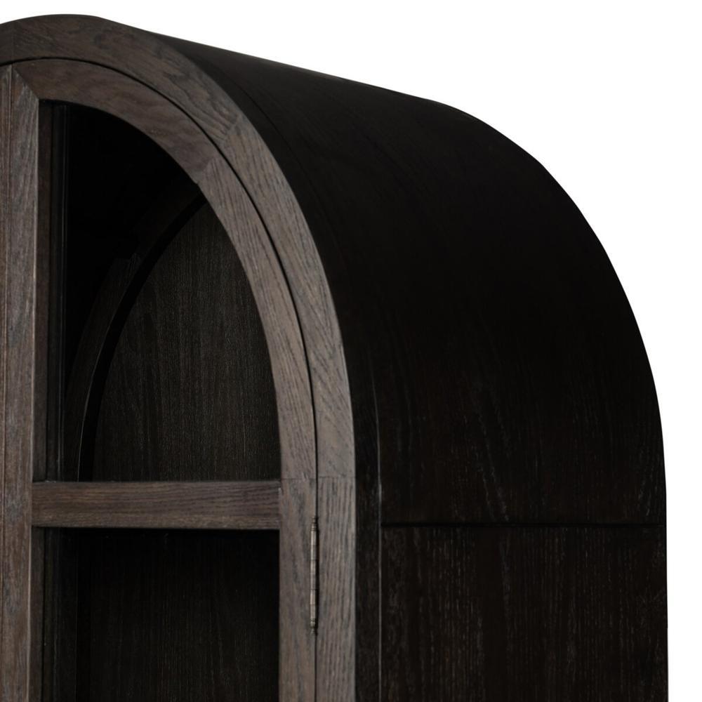 Cabinets & Curios Hepburn Cabinet: Dark Anthracite Oak - Dark Anthracite Oak Veneer - Waxed Black