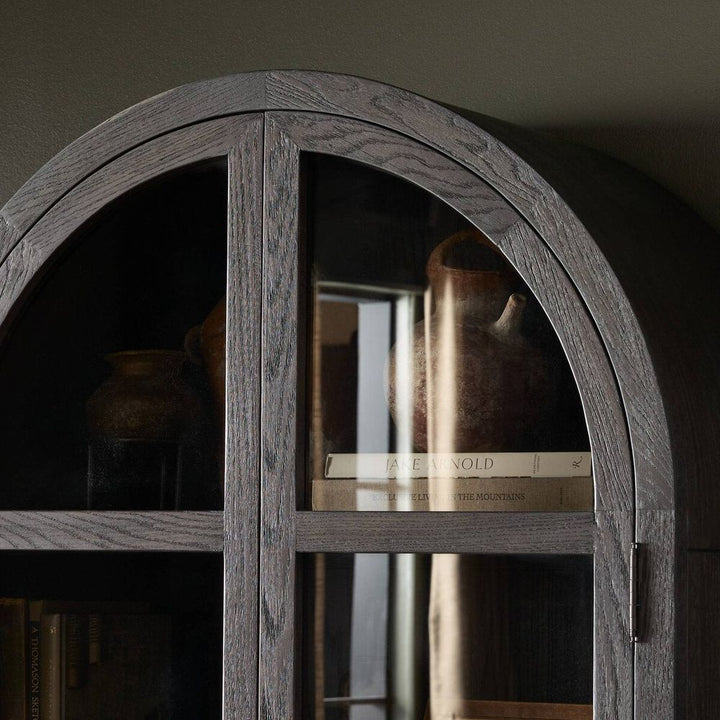 Hepburn Cabinet: Dark Anthracite Oak - Dark Anthracite Oak Veneer - Waxed Black