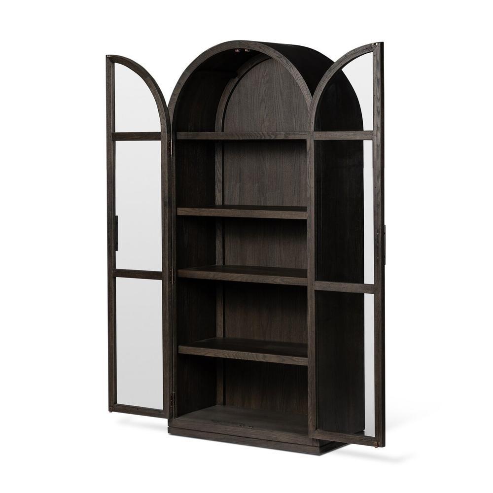 Hepburn Cabinet: Dark Anthracite Oak - Dark Anthracite Oak Veneer - Waxed Black