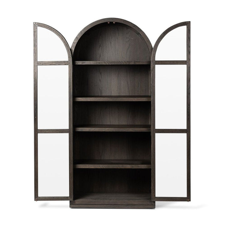 Hepburn Cabinet: Dark Anthracite Oak - Dark Anthracite Oak Veneer - Waxed Black