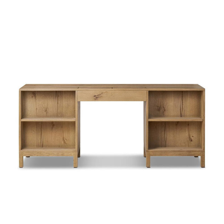 Tula Bookcase: Worn Oak - Worn Oak Veneer - Palermo Drift