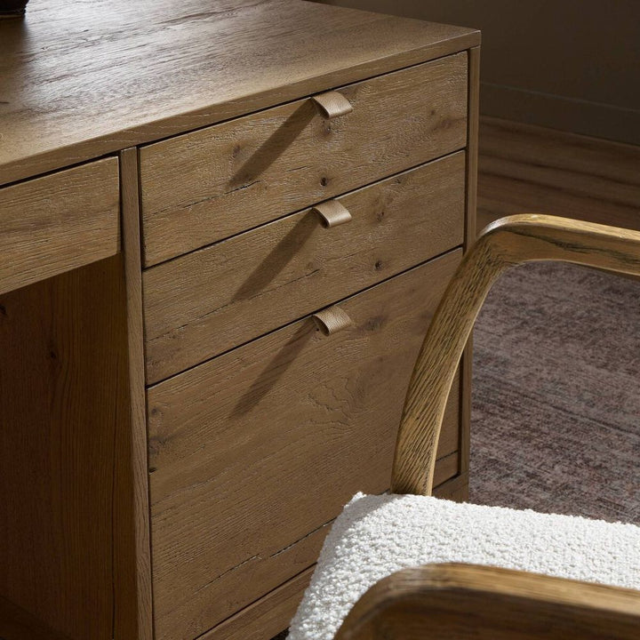 Tula Bookcase: Worn Oak - Worn Oak Veneer - Palermo Drift