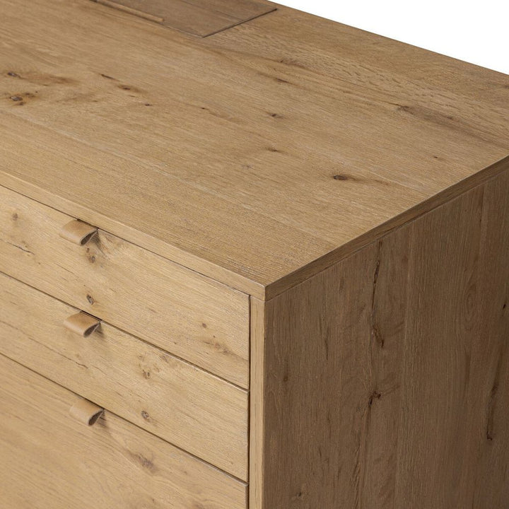 Tula Bookcase: Worn Oak - Worn Oak Veneer - Palermo Drift