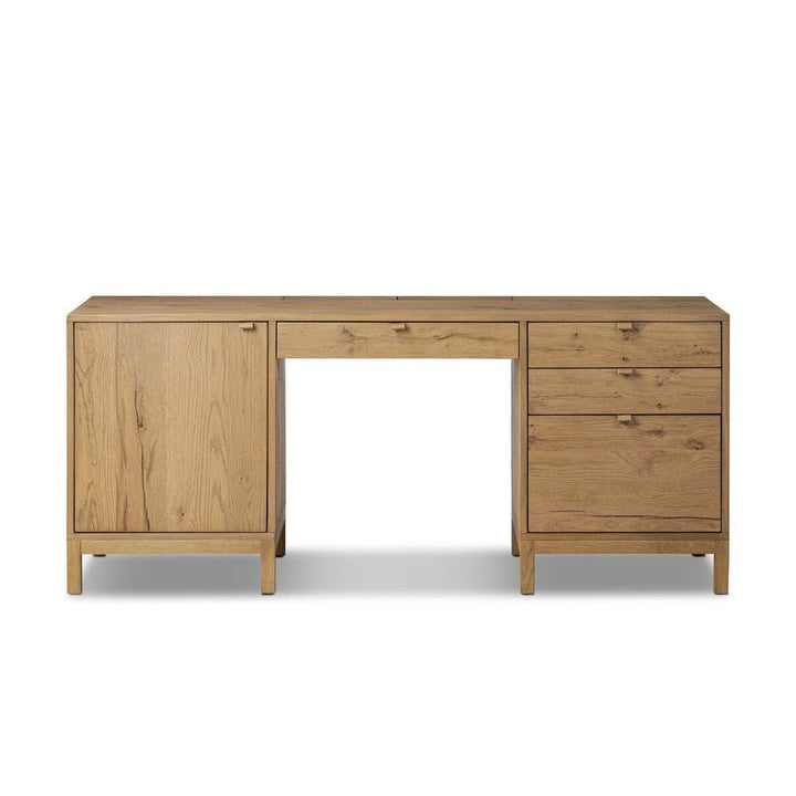 Desks Tula Bookcase: Worn Oak - Worn Oak Veneer - Palermo Drift
