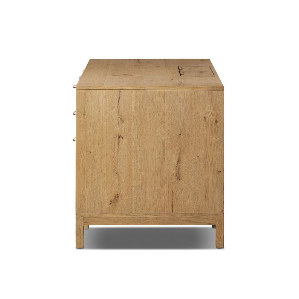 Tula Bookcase: Worn Oak - Worn Oak Veneer - Palermo Drift